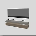 Modern Bathroom Vanity With Large Mirror LED Light Strip Sleek Countertop And Toiletries