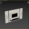 Modern Minimalist TV Wall Interior Design With LED Strip Lights And Floating Cabinet