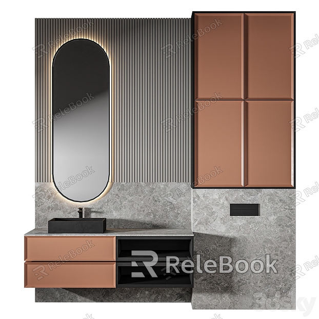 modern sink bathroom cabinet model