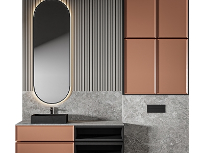 modern sink bathroom cabinet model