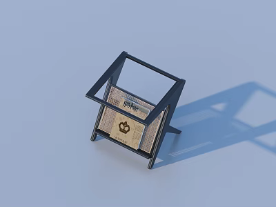 Modern Coffee Table With Black Metal Frame Glass Top And Wooden Detail 3d model