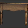 Traditional Wooden Table With Ornate Carved Drawer And Turned Legs Classic Design