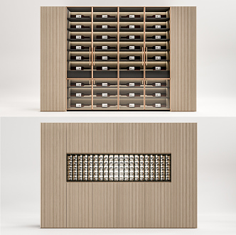 Light Luxury Wine Cabinet Wine Cabinet Combination 3d model