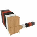 Storage Cabinet with Double Door in Multiple Colors for Home Organization