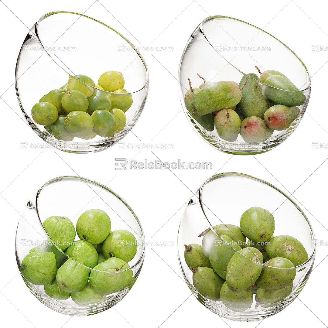 Modern fruit plate 3d model