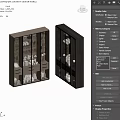 Light And Dark Wood Cabinets With Vertical Slats In Modern Interior Design
