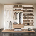 Modern Poliform Middle Ancient Wardrobe to Top-type Embedded Multi-functional Open Wall-mounted Cloakroom 3d model