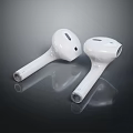 White Wireless Bluetooth Earbuds With Ergonomic Design And High Quality Audio 3d model