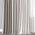 Elegant Light Filtering Curtains With Striped Fabric And Tie Back Design