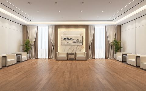 Modern Reception Room Large Reception Room 3d model