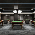 Modern Billiard Room 3d model