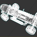 Super sports car Super Run Sci-Fi Retro Racing Car 3d model