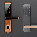 Modern door lock smart lock combination lock fingerprint lock door handle combination 3d model
