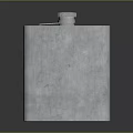 Silver Stainless Steel Flask With Brushed Surface And Screw Cap For Daily Use