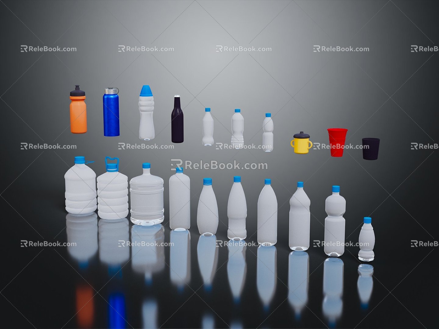 Modern Mineral Water Mineral Water Bottle Nongfu Spring Pure Water Bottle Water Bottle 3d model