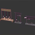 Household Items Display Stands With Wooden And Transparent Frames For Small Ornaments