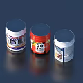 Different Colored Labeled Storage Jars As Practical Household Items For Home Storage