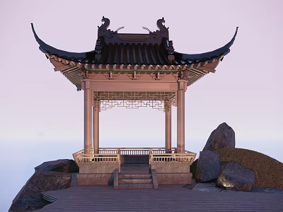 Chinese-style pavilion 3d model
