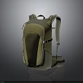 Yellow And Beige Outdoor Backpack With Adjustable Straps And Durable Design 3d model