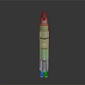 Multi Stage Space Rocket Design With Crew Module And Support Structures