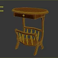 Traditional Wooden Dressing Table With Single Drawer And Open Shelf Home Furniture