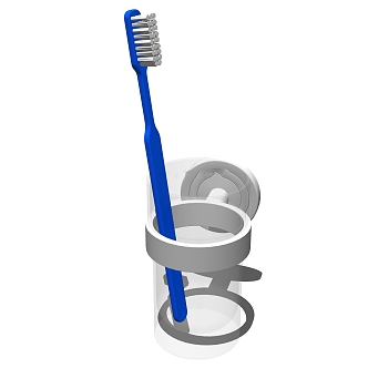 Modern toothbrush toiletries 3d model