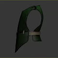 Warrior In Green Armor With Black Leather Straps And Metal Buckles