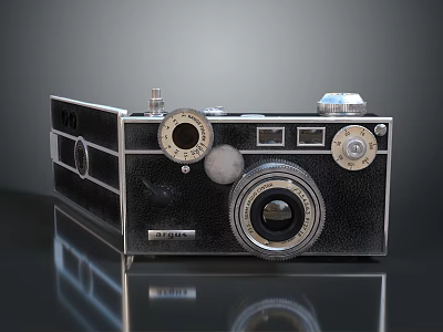 Vintage Film Camera With Classic Design And Manual Control Knobs 3d model