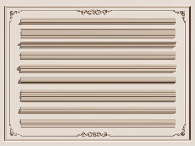 Different Crown Molding Styles And Designs For Home Interior Decoration Projects 3d model