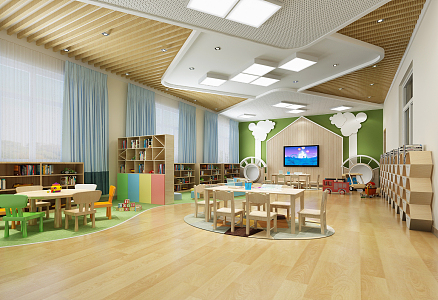 Modern Kindergarten Children's Activity Room 3d model