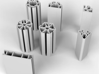 High Quality Architectural Aluminum Components With Diverse Sectional Shapes And Designs 3d model