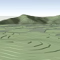 Garden Landscape Design With Undulating Terrain Green Areas And Wavy Patterns