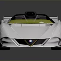 Silver Convertible Sports Car With Yellow Wheels And Green Windshield Modern Sleek Body Design