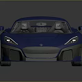 Sleek Blue Sports Car With Modern Aerodynamic Design And Silver Alloy Wheels
