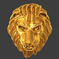 Golden Lion Head Shaped Ring Exquisite Jewelry With Detailed Mane Design