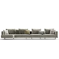Modern Gray Sectional Sofa With Plush Cushions And Metal Legs Design