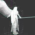 Mysterious Character With Black Wings And Long Sword In Black Robe