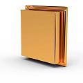 Black Component Featuring Golden Frame And Small Circular Dots Inside Structure