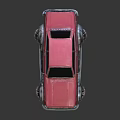 Vintage Red Toy Car With Silver Rims And Classic Design Details