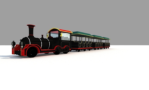 Sightseeing Small Train Travel Small Train Small Train Cartoon Small Train 3d model