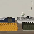 Modern Sofa Stool Bed End Stool Sofa Stool Low Stool 3d model