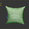 Car Interior Decorative Pillow With White Crown Design And Yellow Tag