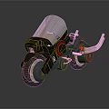 Blue Futuristic Motorcycle With Transparent Windshield Red Accents And Stylish Wheels