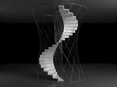 Swivel Stair Landscape Setches 3d model