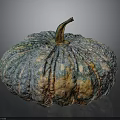 Unique Vibrant Colorful Textured Pumpkin With Blue Orange Green Speckled Rind