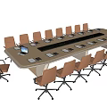 Modern Conference Table and Chair Conference Table 3d model