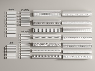 Gypsum line, Gypsum line, Corner Line, Decorative Line, Top Corner Line 3d model