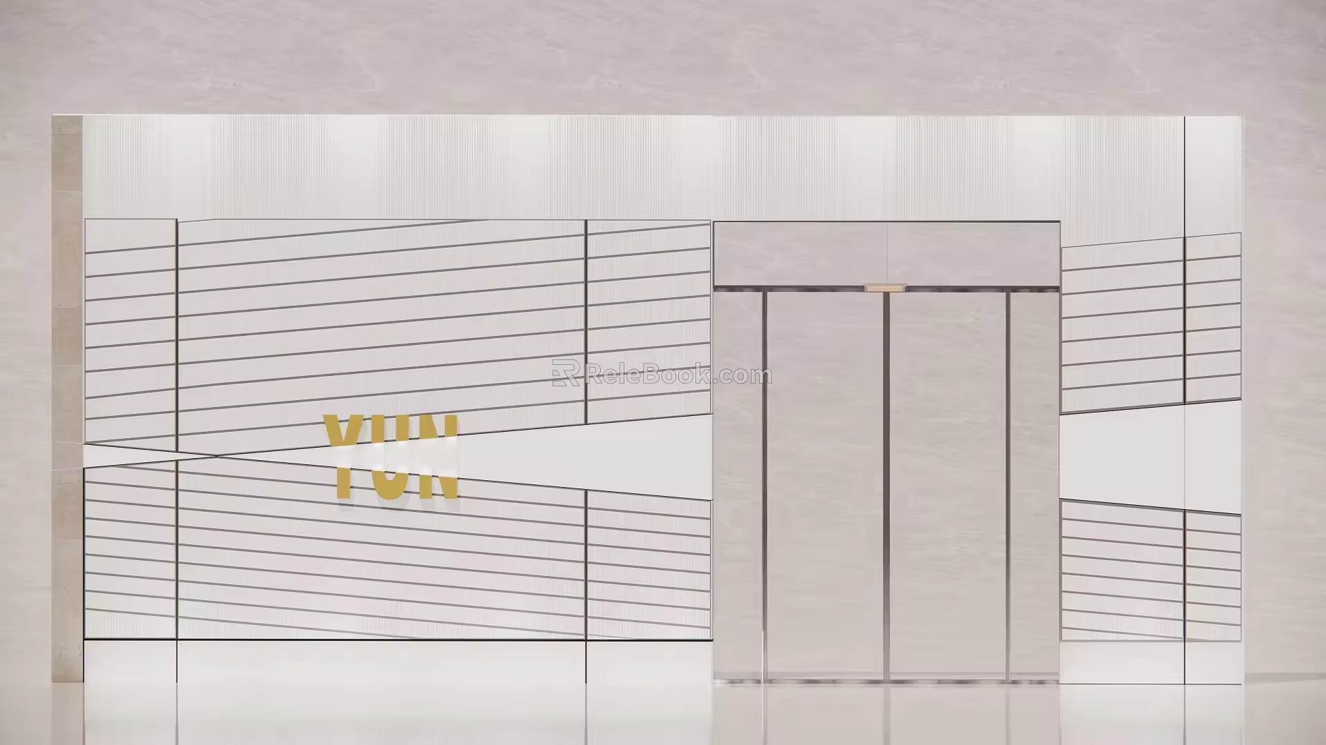Tooling linear light background wall 3d model