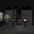 Modern study 3d model