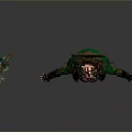 Nature Inspired Antlered Female Druid In Green Outfit With Wooden Magic Staff And Glowing Orb